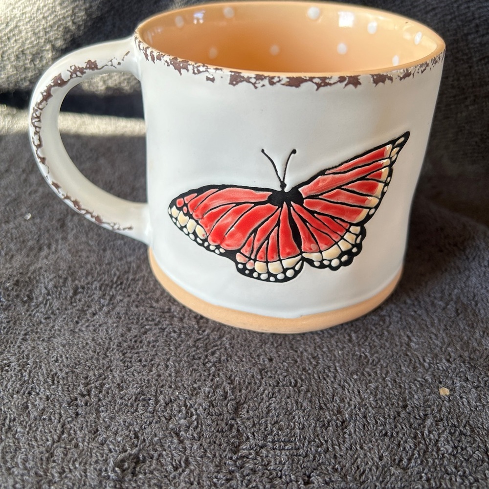 A Spectrum butterfly pink mug